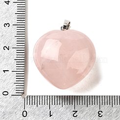 Colgantes naturales de cuarzo rosa&nbsp;G-C188-03G