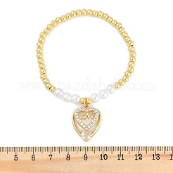 Bracelets à breloques en laiton micro pavé de zircones cubiques pour femmes&nbsp;BJEW-M050-02G-03