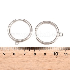 Accessoires de boucles d'oreilles créoles huggies en acier inoxydable 316&nbsp;EJEW-B158-01G-P