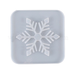 Moules en silicone de tapis de tasse de flocon de neige de Noël&nbsp;X-DIY-K017-13