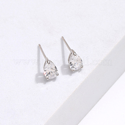 Boucles d'oreilles élégantes en laiton en forme de larme&nbsp;NJ1412-2