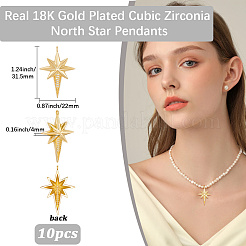 10pcs pendentifs en laiton micro pavé de zircone cubique&nbsp;KK-BBC0018-47