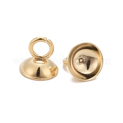 201 ganci per ciondolo con tappo a perlina in acciaio inossidabile&nbsp;STAS-L244-27D-G