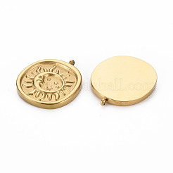 Pendentifs en acier inoxydable 304 avec placage ionique (IP) et montures en strass&nbsp;STAS-N097-098LG-NR
