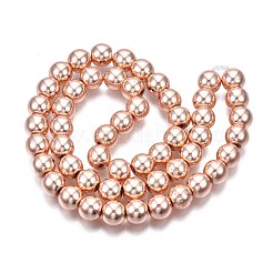 Chapelets de perles en hématite synthétique sans magnétiques&nbsp;G-Q466-8mm-03