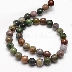 Chapelets de perles rondes en agate indienne naturelle&nbsp;X-G-F243-01-6mm