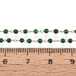 Handgefertigte facettierte Rundgliederketten aus Edelstahl 304&nbsp;CHS-N008-05G-01