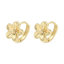 Creolen aus Messing mit Blumenmuster&nbsp;EJEW-Z102-01G