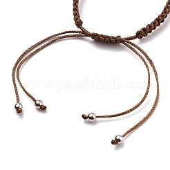 Fabrication de bracelet en fil de polyester tressé réglable&nbsp;AJEW-JB00844