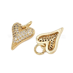 Pendentifs avec zircon cubiques à micro-pavés en laiton&nbsp;ZIRC-I367-11G-02