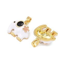 Pendentifs d'émail en laiton &nbsp;KK-T001-04G