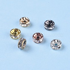 Messing Strass Zwischen perlen&nbsp;RB-X0013-09-NF