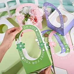 6 ensemble de 3 paniers d'emballage en papier pour fleurs de couleurs différentes&nbsp;CON-TA0001-40