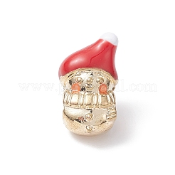 Thème de noël alliage émail perles européennes&nbsp;MPDL-Q213-07G