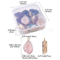 Pendenti in resina geode druzy 10 pz 5 colori&nbsp;RESI-YW0001-47