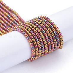 Chapelets de perles en verre électroplaqué&nbsp;EGLA-K014-A-FP09