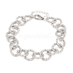 Gehämmerte Rolo-Armbänder aus Edelstahl 304 für Damen&nbsp;BJEW-A160-10P