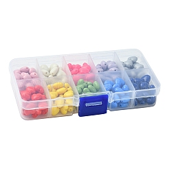 200pcs 10 Farben undurchsichtige Acrylperlen&nbsp;OACR-FS0001-44