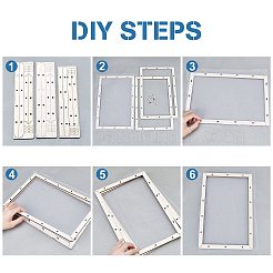 Zusammengebauter Papierherstellungsrahmen aus Lindenholz&nbsp;DIY-WH0016-17