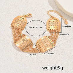 Elegante bracciale a maglie rettangolari in stile mediorientale per donna&nbsp;PO9576