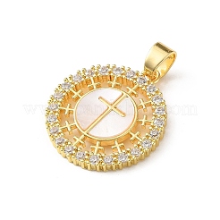 Pendentifs en laiton zircon cubique transparent&nbsp;SH-CBA03AF-14B-G