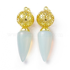 Gros pendentifs de pierre naturelle et synthétique mixte&nbsp;G-H281-07G