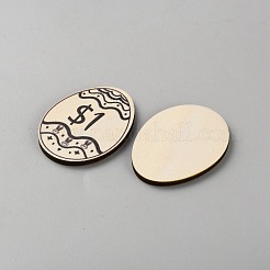 35 x selbstgemachte Belohnungsmarke aus Lindenholz mit Ostermotiv für Kinder.&nbsp;AJEW-WH0070-53A