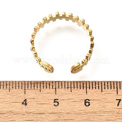 Anillos de puño abiertos de acero inoxidable 304 esmaltados para mujer&nbsp;RJEW-R012-05G