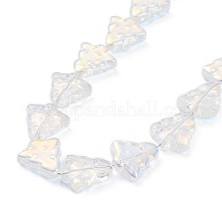 Transparentes perles de verre de galvanoplastie brins&nbsp;EGLA-C002-AB01