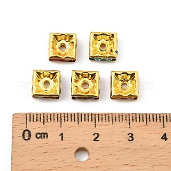 Messing Strass Zwischen perlen&nbsp;RB-A013-8x8-G