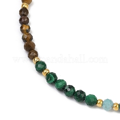 Chakra-Armbänder aus natürlichen Edelsteinsplittern und Perlen für Frauen&nbsp;BJEW-JB11631-01