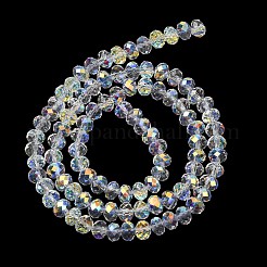 Chapelets de perles en verre transparent électrolytique&nbsp;EGLA-A046-01B-21
