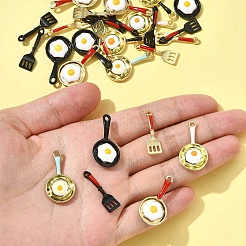 28 pièces 7 styles pendentifs en émail en alliage de placage de rack&nbsp;ENAM-FS0003-05
