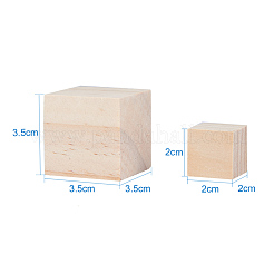 Fester Würfel Holzblock&nbsp;DIY-BC0010-04