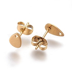 Boucles d'oreilles à tige en acier inoxydable 304 avec placage ionique (IP)&nbsp;STAS-O119-11B-G