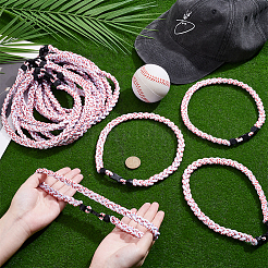 16 bracciale con perline intrecciate in cordino di poliestere per uomo e donna&nbsp;BJEW-UN0001-87A
