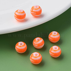 Perles acryliques à rayures opaques&nbsp;MACR-S373-27D-04