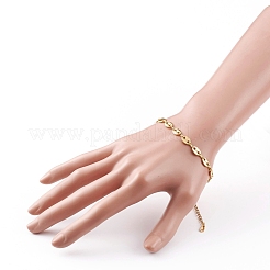Pulseras de cadena de granos de café de latón&nbsp;BJEW-JB05859