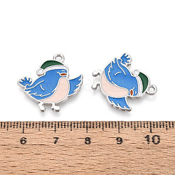 Rack-Plattierung Legierungs-Emaille-Vogel-Anhänger&nbsp;ENAM-T024-80A-P