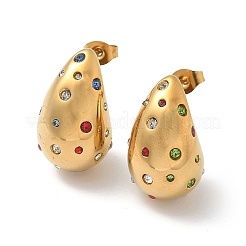 Pendientes de lágrima de acero inoxidable 304&nbsp;EJEW-B108-05G-B