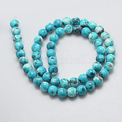 Chapelets de perle en jade d'un océan blanc synthétique&nbsp;G-L019-8mm-05