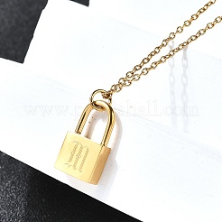 Collares colgantes de cadena rolo de acero inoxidable 304&nbsp;NJEW-S444-01G-13