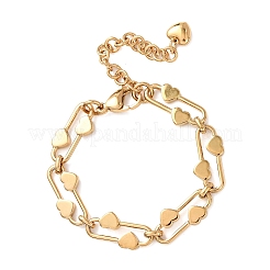 Pulseras de cadena de acero inoxidable 304&nbsp;BJEW-P379-01G