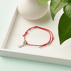 Braccialetti unisex con ciondoli in lega di luna&nbsp;BJEW-JB07495-02