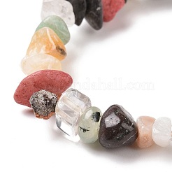 Stretcharmband mit gemischten Edelsteinsplittern für Kinder&nbsp;BJEW-JB08431-02