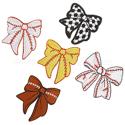 5 Stück 5 Stile Polyester-Stickgarn zum Aufbügeln/Aufnähen&nbsp;PATC-CY0001-09