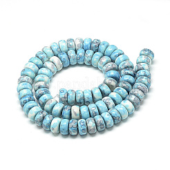 Synthetik Meer weißer Jade Perlen Stränge&nbsp;LS-G-S257-5x10mm-02