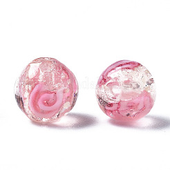 Handgemachte leuchtende Innen Blumen Glasperlen&nbsp;LAMP-TD001-8mm-03-01