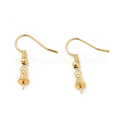 Monachelle per orecchini in ottone con bobina e pallina&nbsp;KK-P225-01G