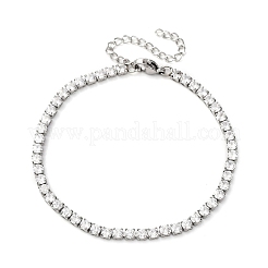 Bracelets à maillons en acier inoxydable 304 avec zircone cubique pour femmes&nbsp;BJEW-G754-01B-P03
